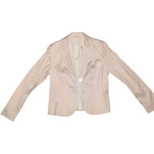 LINEAEMME Satin Cream Blazer - MADE IN ITALY